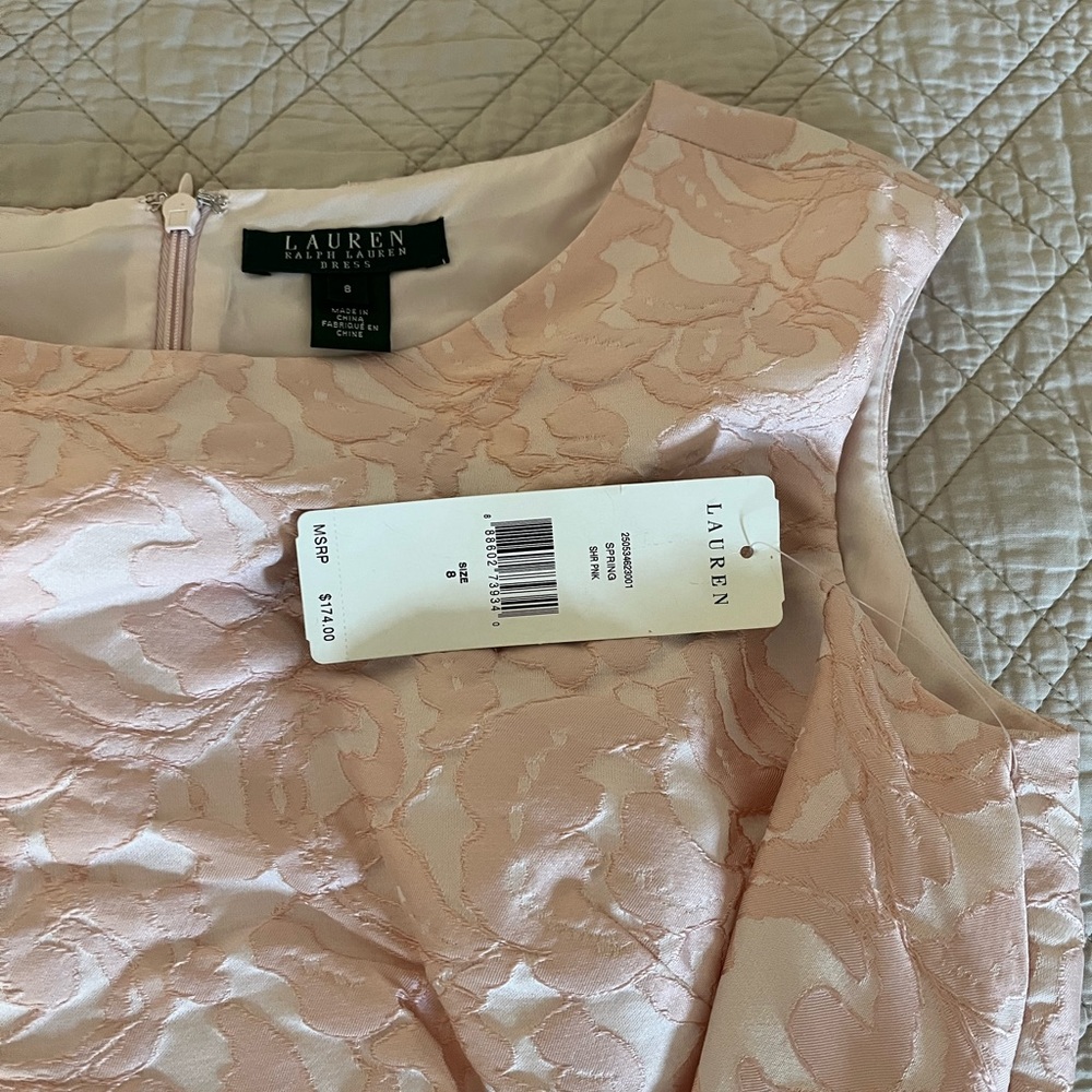 Light Pink, Lauren dress, size 8, new with tags never worn
